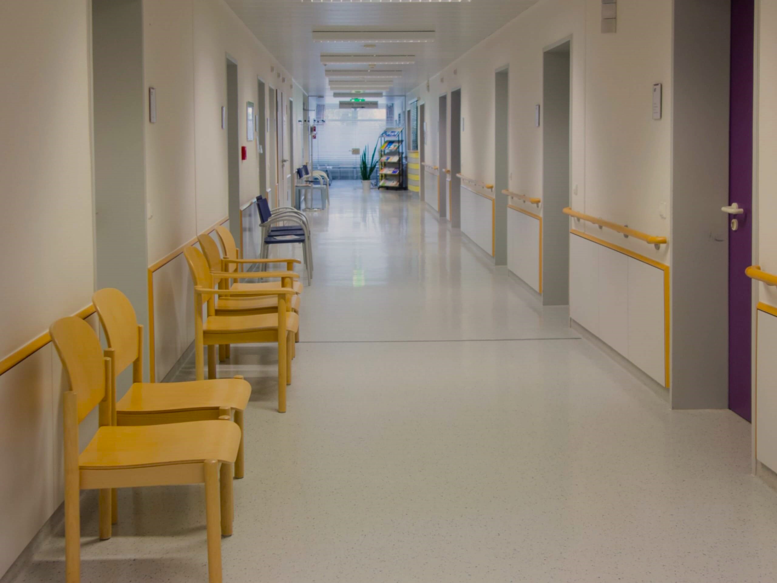 View of a hospital corridor